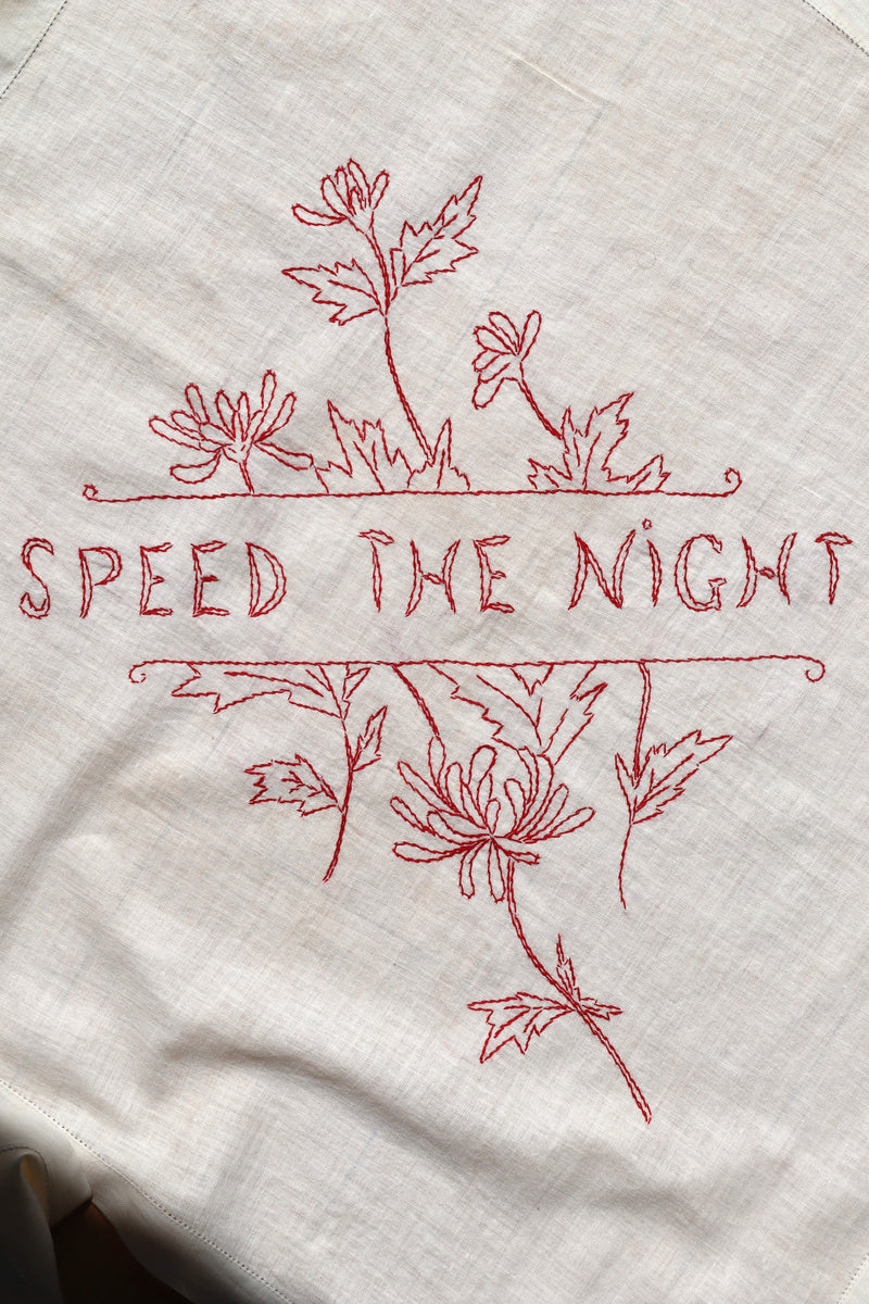 19th Victorian Red Work Layover Sham Speed The Night – makky