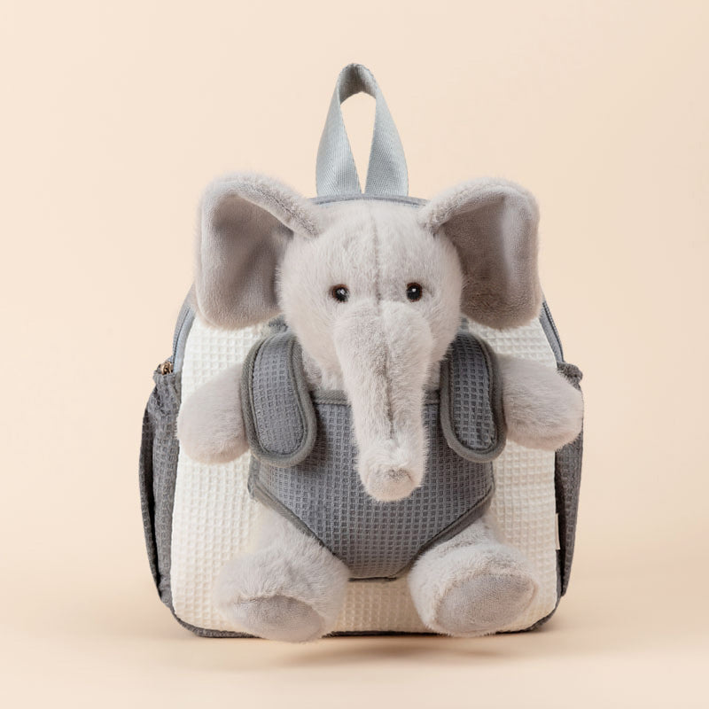 Toddler Backpack With Elephant Soft Toy | Moonkie