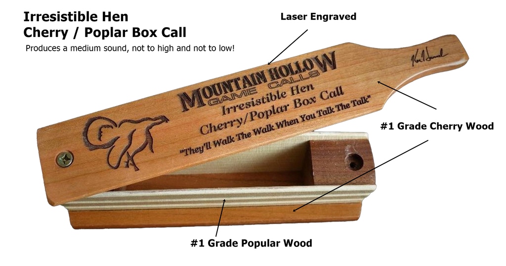 Irresistable Cherry Poplar Box Call – Mountain Hollow Game Calls