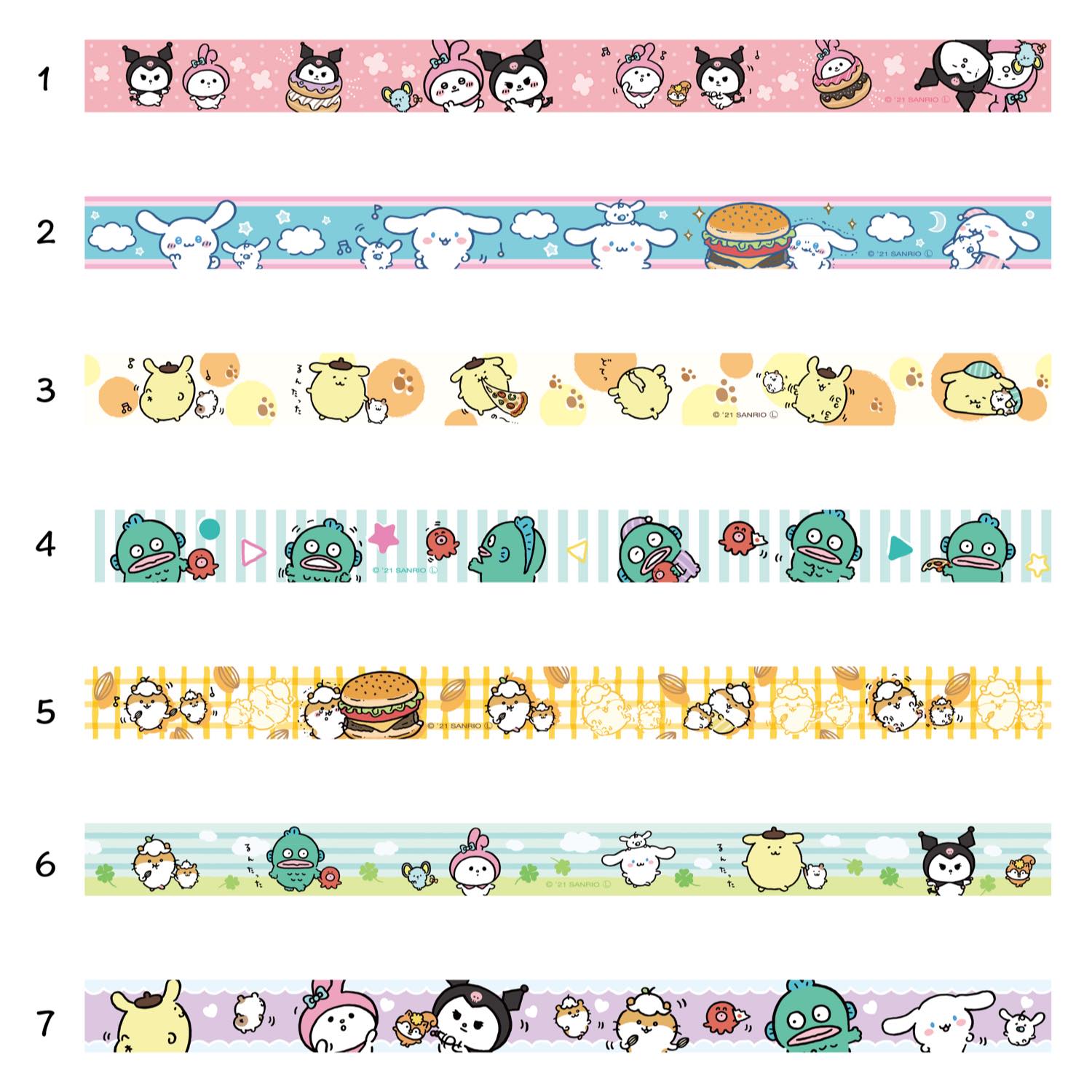ナガノ×サンリオキャラクターズ マスキングテープコレクション 1BOX 7