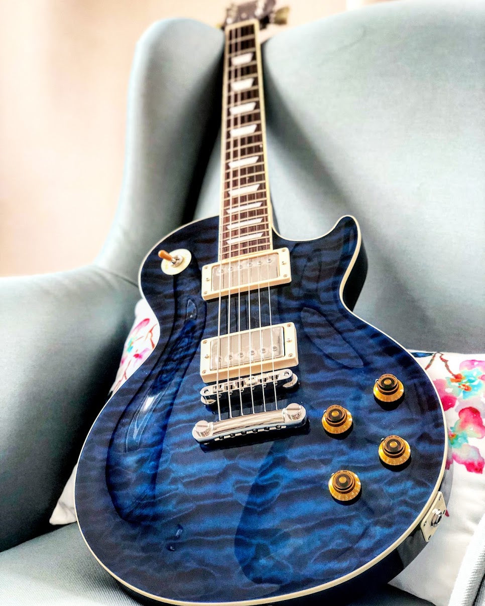 Tokai Love Rock Japan LS-135Q IB in Indigo Blue – nafiriguitar.com