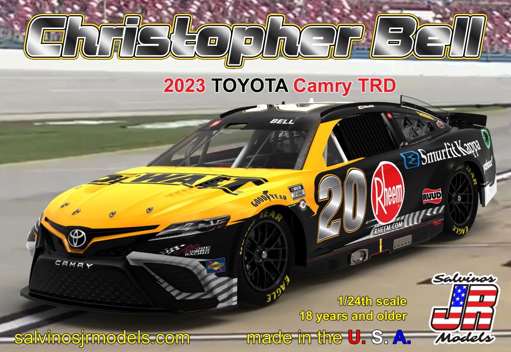 1/24 Christopher Bell 2023 NASCAR Toyota Camry TRD Race Car
