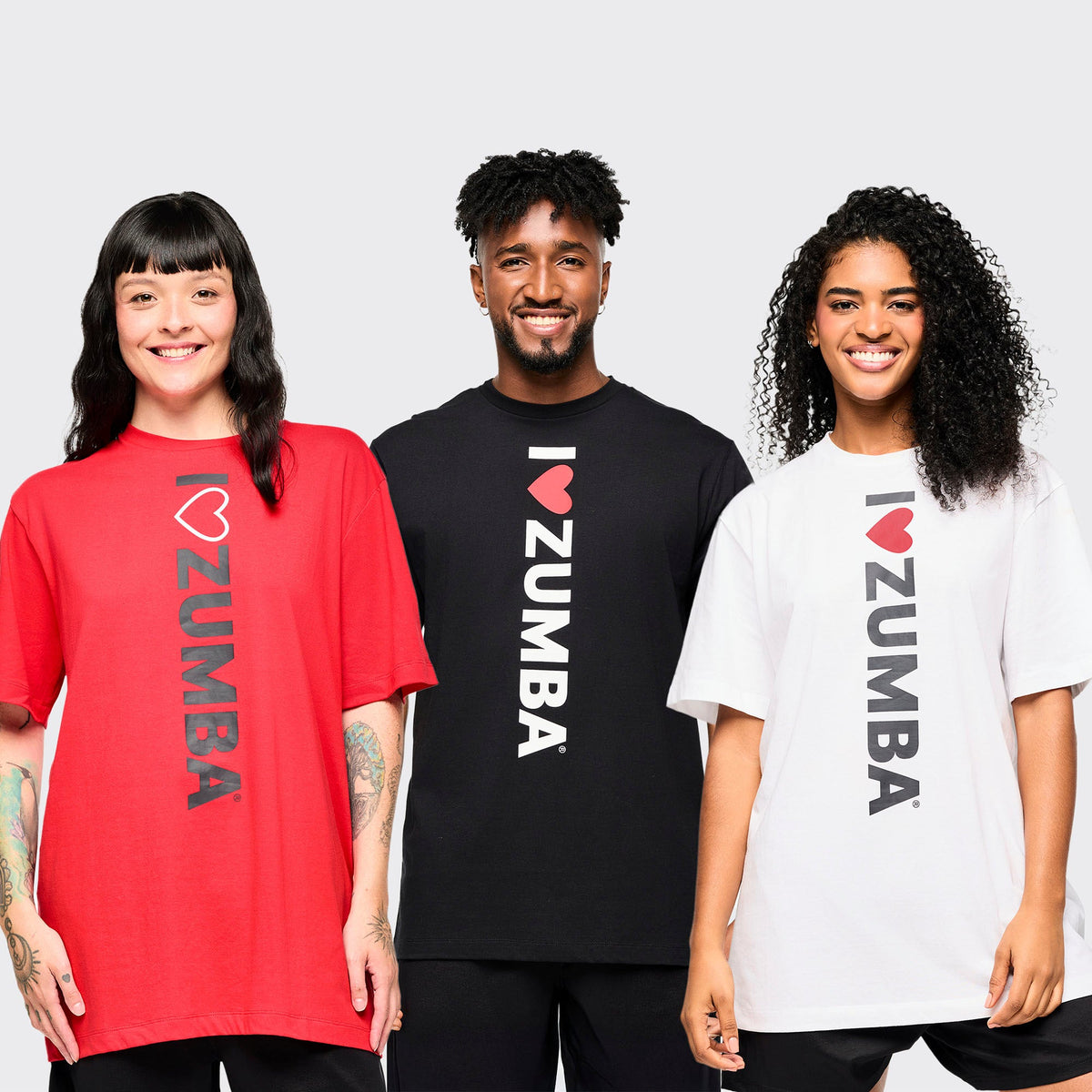 I Love Zumba Tees 12PK - Black / White / Red Z3A000289 – Natysports