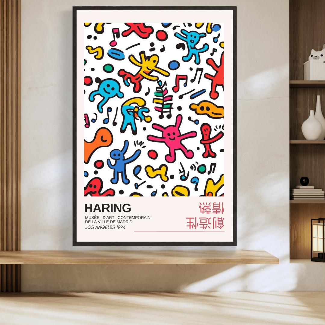 Quadro Keith Haring - Colored figures - Neibac - Spedizione gratuita