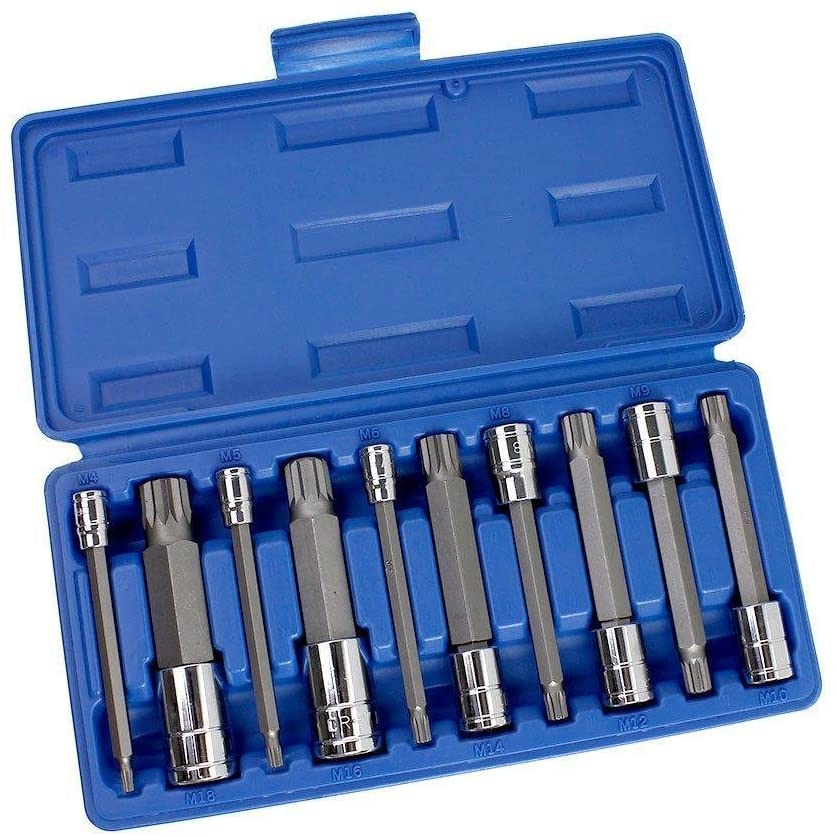 NEIKO XZN Triple Square Spline Bit Socket Set, Extra Long – NEIKO®