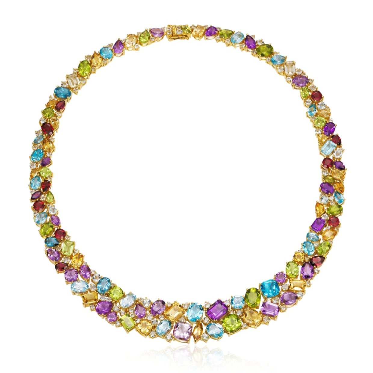 Secret Garden Multi-Gemstone Statement Collar Necklace – Nina Zhou