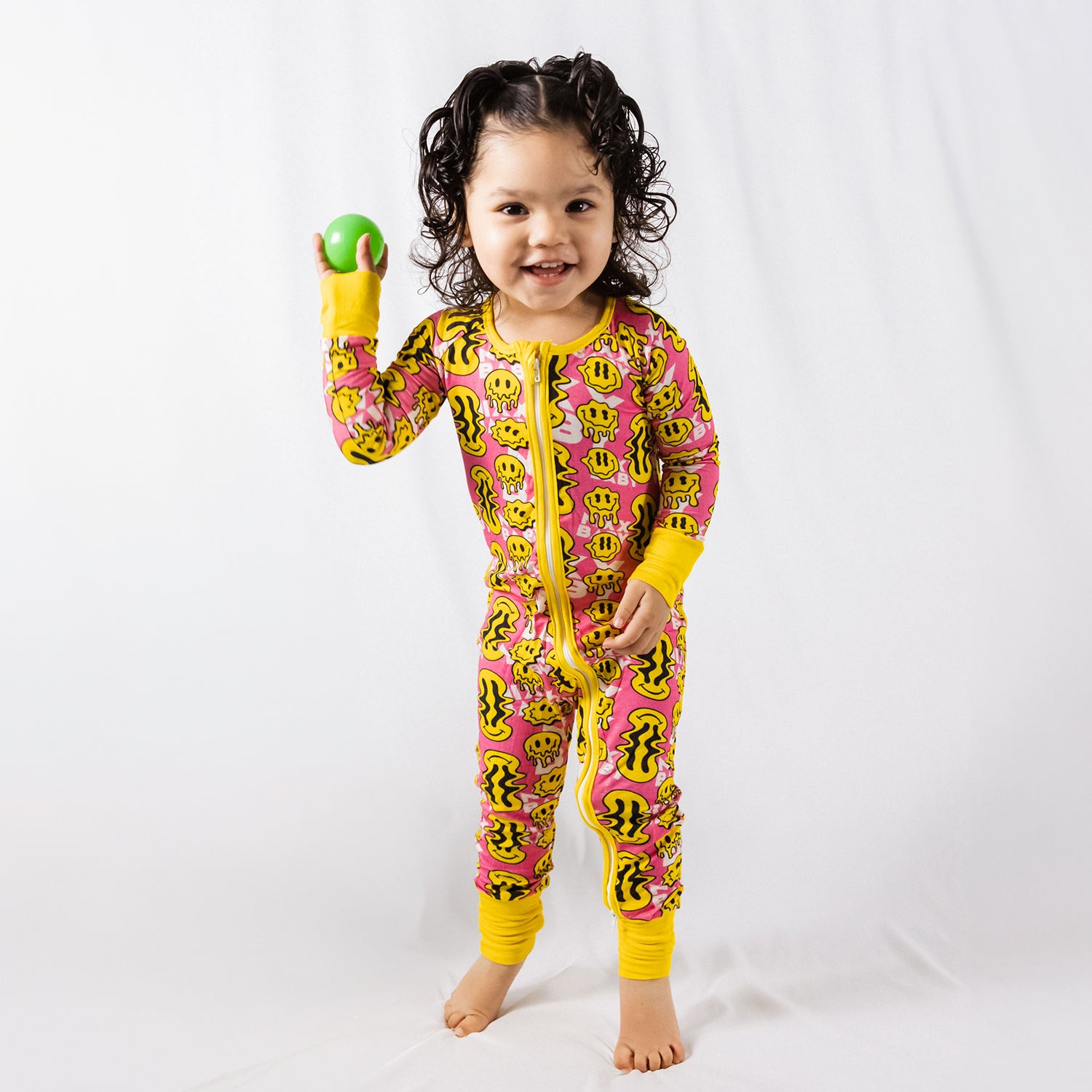 TRIPPY SMILES PINK BAMBOO ZIPPY – NIXX BABY