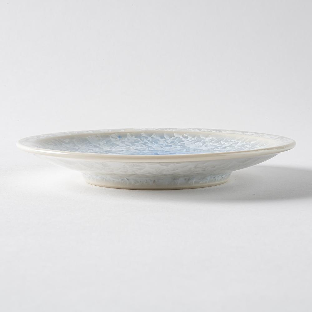 京焼・清水焼 陶あん 花結晶 小皿 丸平皿（青白） ¥4,510 大人の焼き物