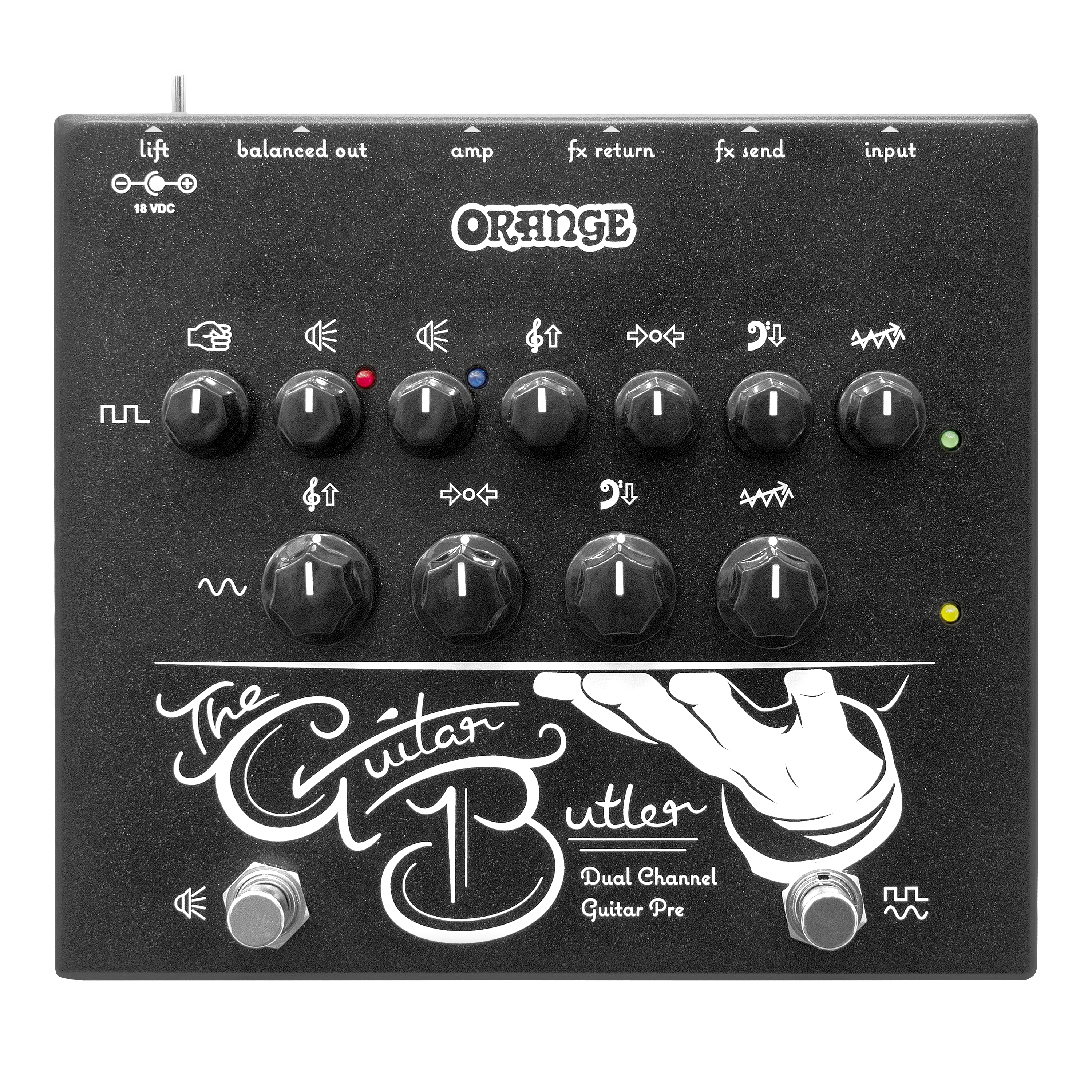 Orange Guitar Butler | Dual-Channel Guitar Preamp Pedal – Orange