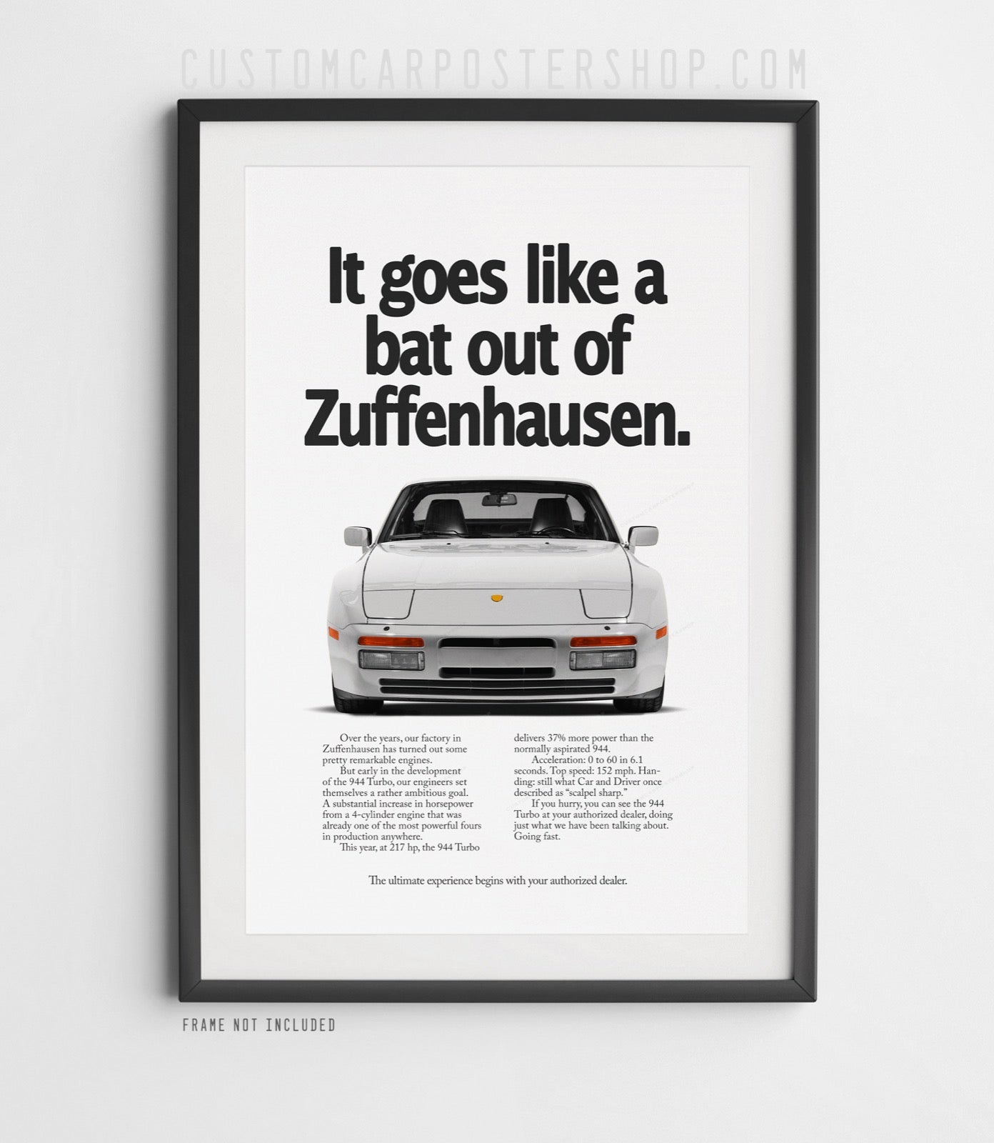 Porsche 944 Turbo Vintage Ad - Bat of out Zuffenhausen
