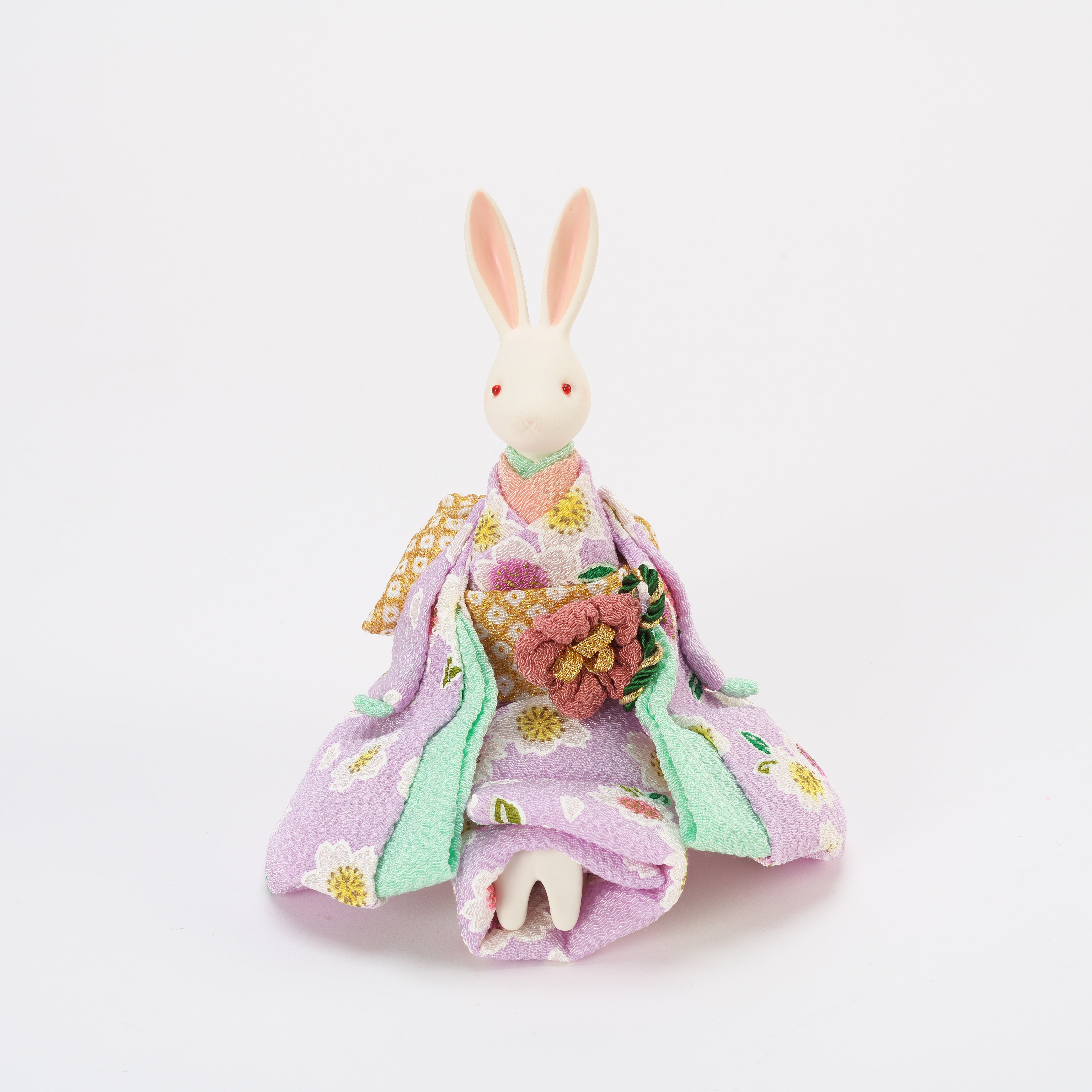 着物うさぎオルゴール 振袖座り 藤色 – オルゴールショップ カリヨン