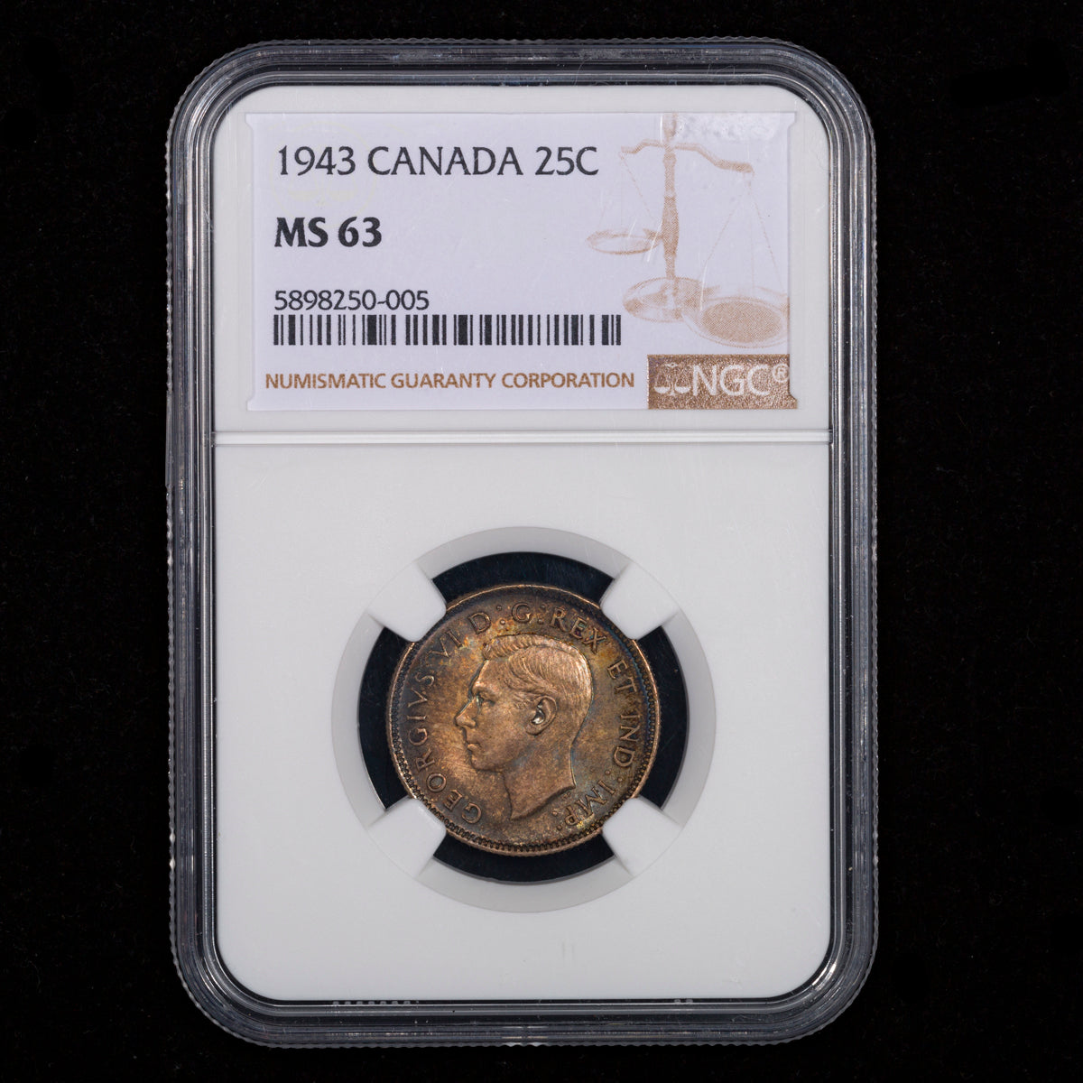25 Cent 1943 NGC MS-63