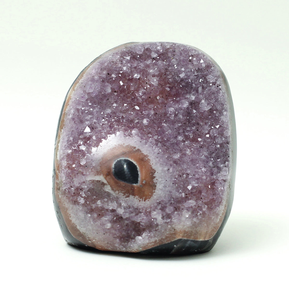 URUGUAYAN DRUZY AMETHYST WITH STALACTITE FREE FORM – CENTERING