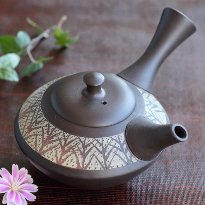 稲葉秋峰 算玉型急須 満容量320ml 物故作家 共箱 常滑焼煎茶茶器