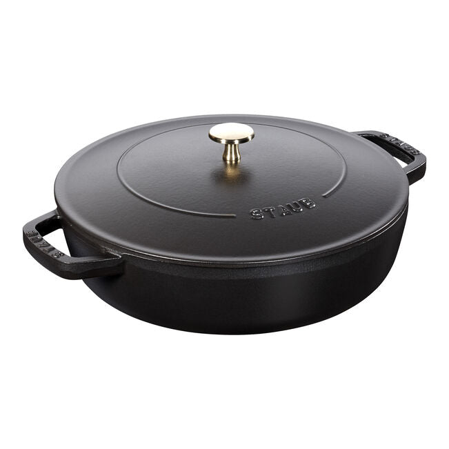 ストウブ ブレイザー・ソテーパン 28 cm, 鋳鉄, ブラック – Chefs' Island