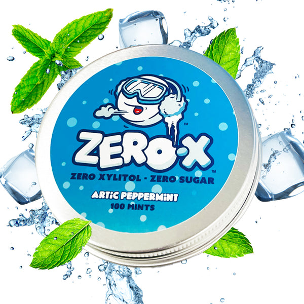 Chomp Zero-X Xylitol-free Breath Peppermint Mints Tin - Chomp