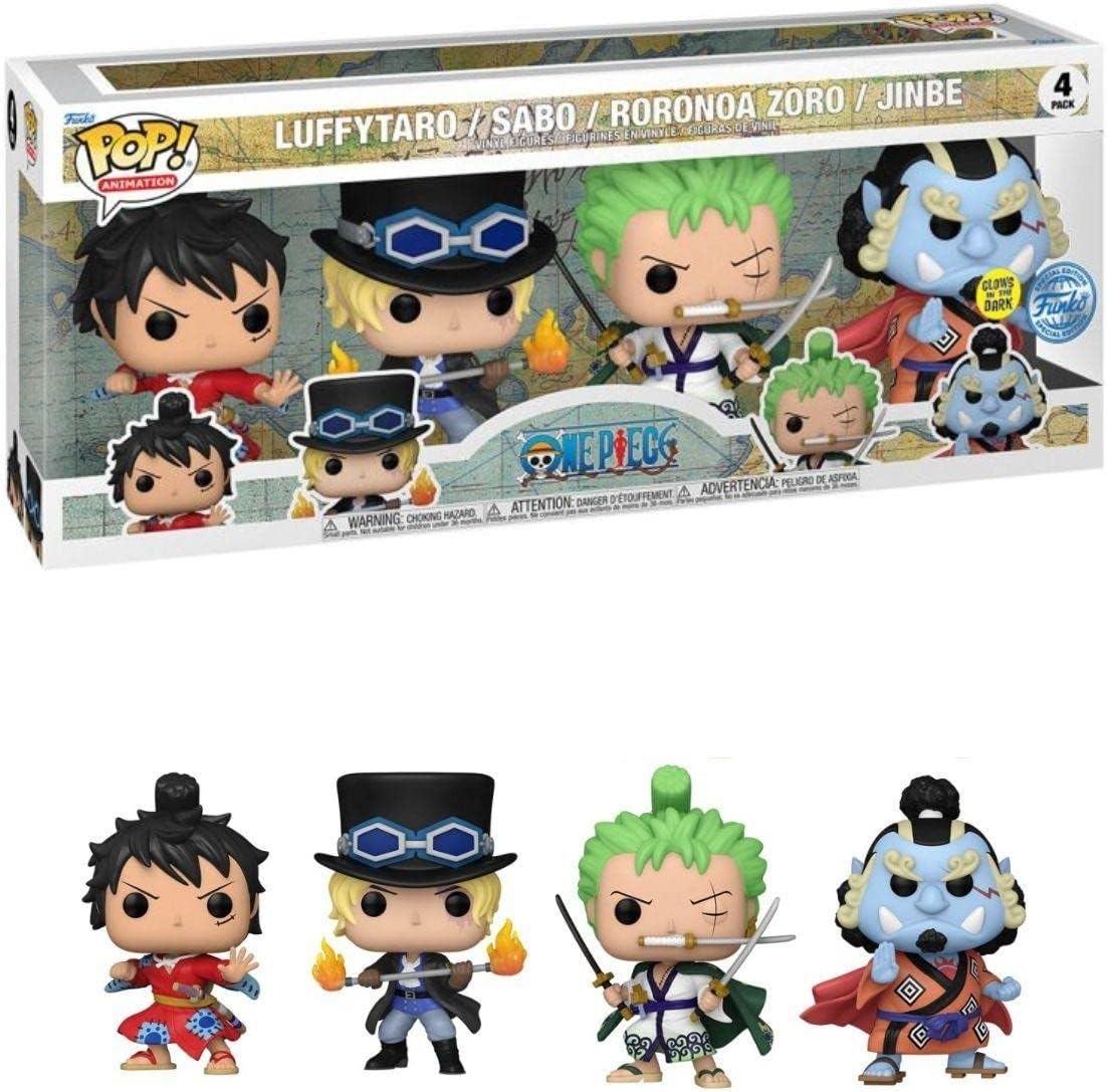 Pop Animation One Piece 3.75 Inch Action Figure 4-Pack - Luffy