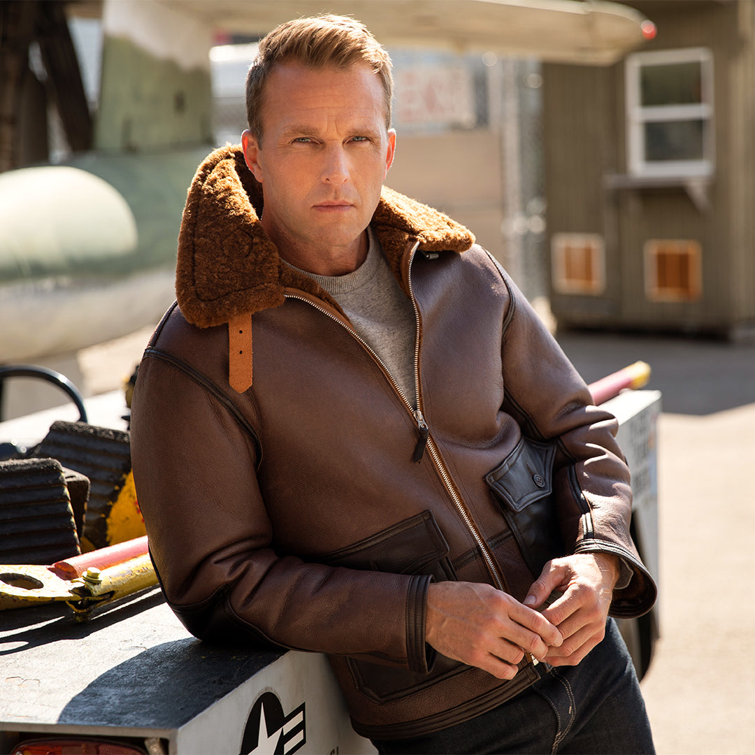 C44 Sheepskin Flight Jacket | Men's Sheepskin Jacket