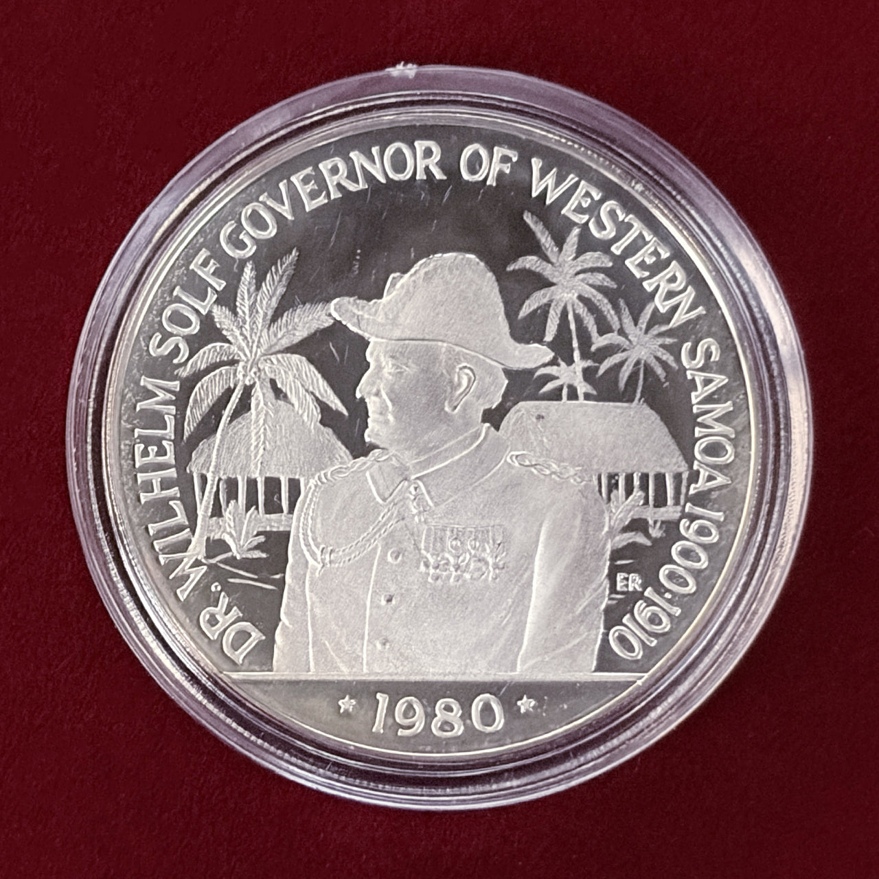 西サモア】ヴィルヘルム・ゾルフ博士政権80周年記念 10タラ 銀貨