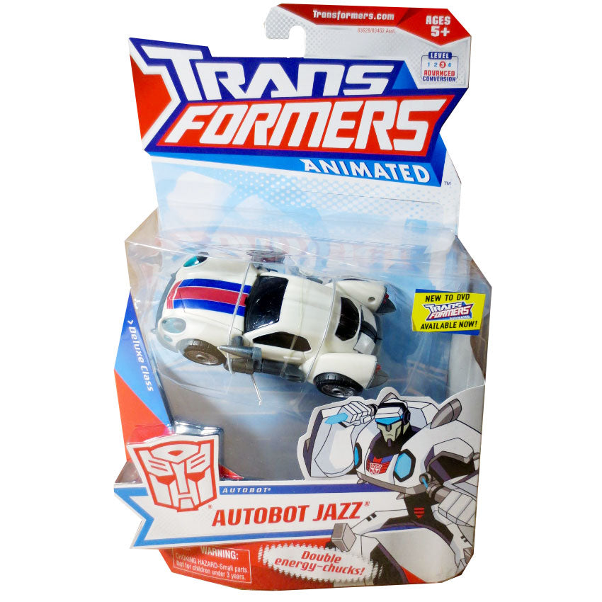 Transformers Animated Deluxe Autobot Jazz transforming action