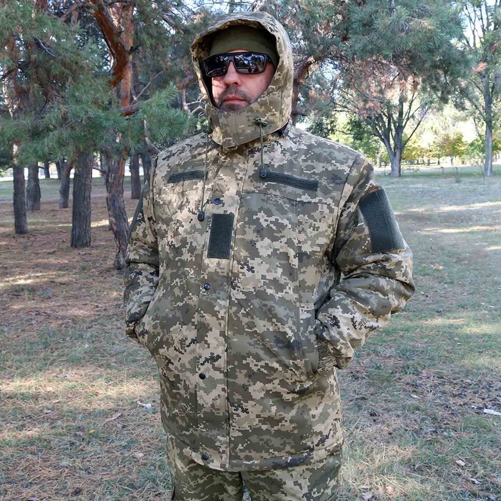 Ukrainian Army Fleece Jacket - ZSU Waterproof Winter Pea Coat