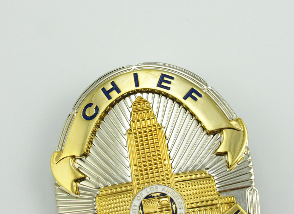 LAPD Chief Los Angeles Police Badge Replica Movie Props With Four