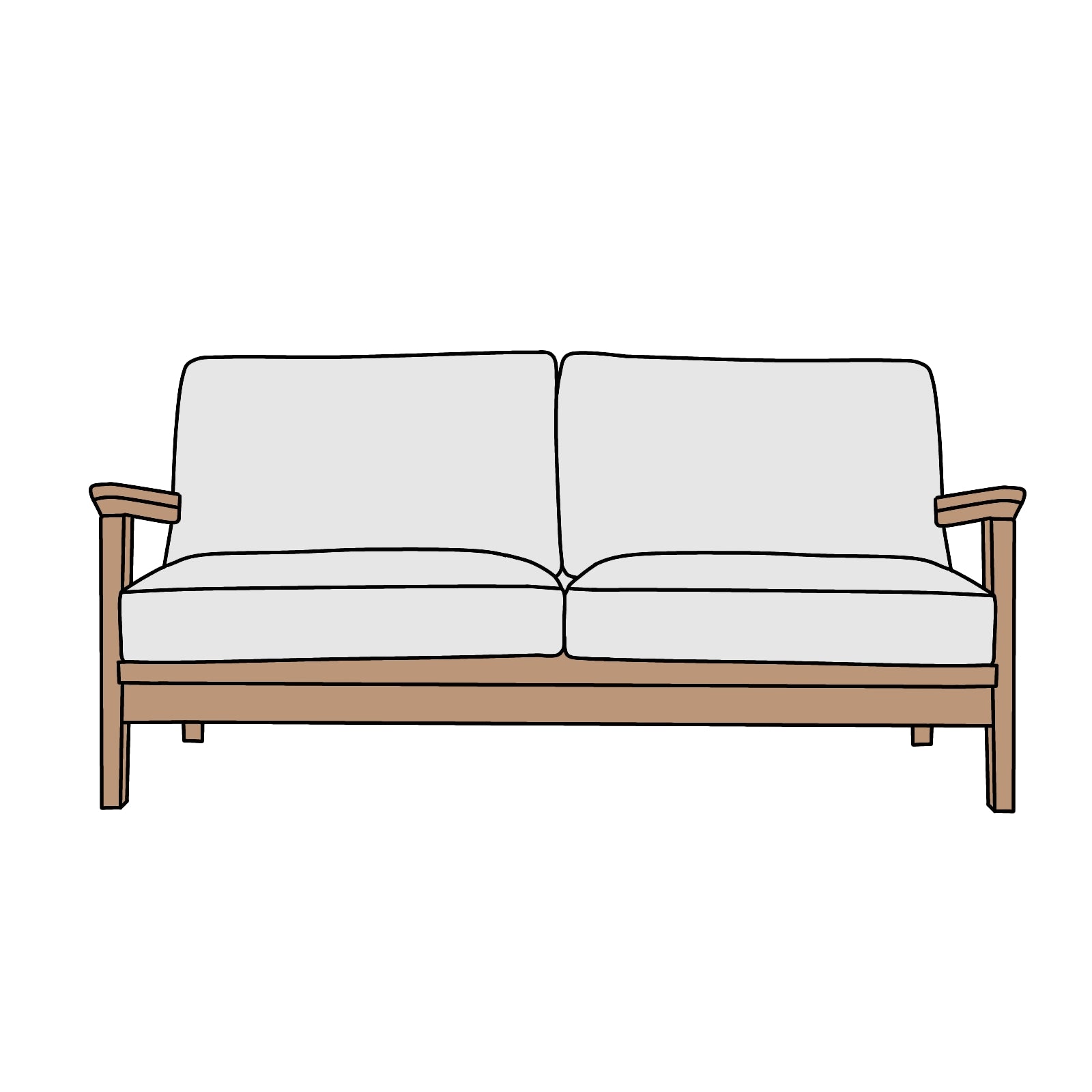 WTW（ダブルティー）TISMO SOFA（ティズモソファ） 2シーター 横幅約161cm