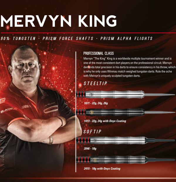 ダーツショップNOB / MERVYN KING 22g/24g マービン・キング ブラック 黒