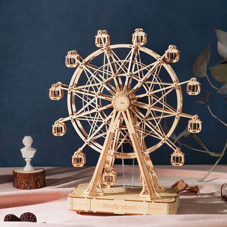 Ferris Wheel 3D Wooden Puzzle Music Box – DIYative™