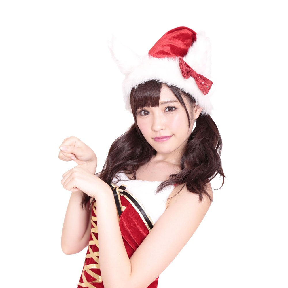 ネコ耳リボンサンタ帽【クリスマス コスプレ】 – レディース