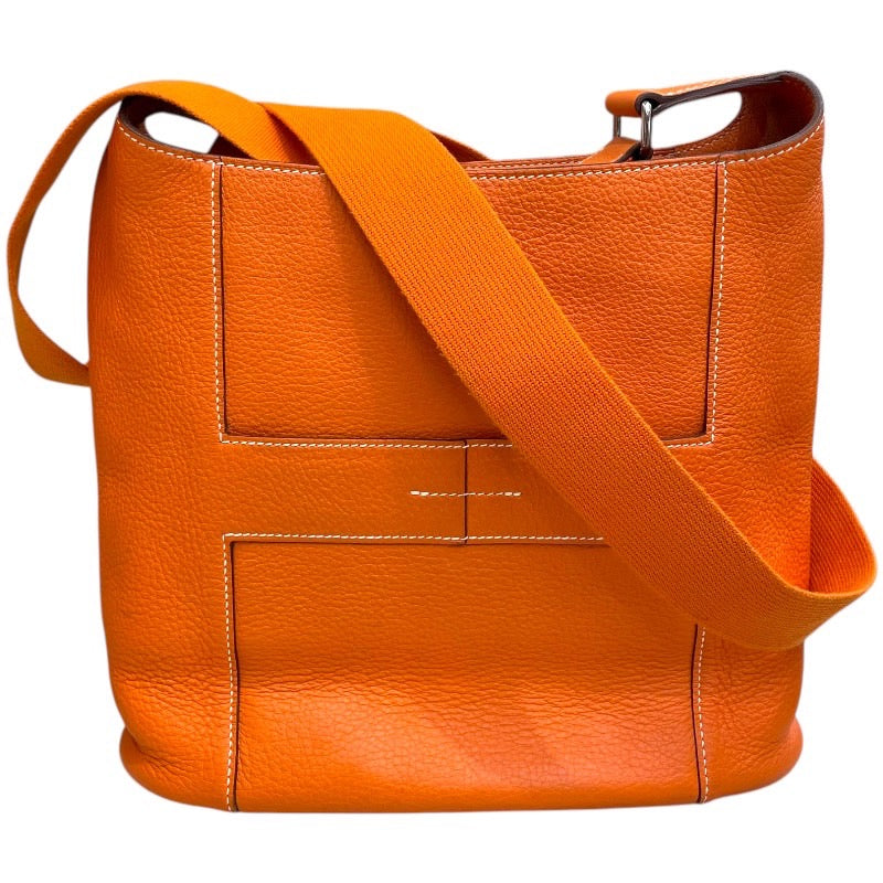 エルメス HERMES グッドニュースPM □O刻印 オレンジ シルバー金具