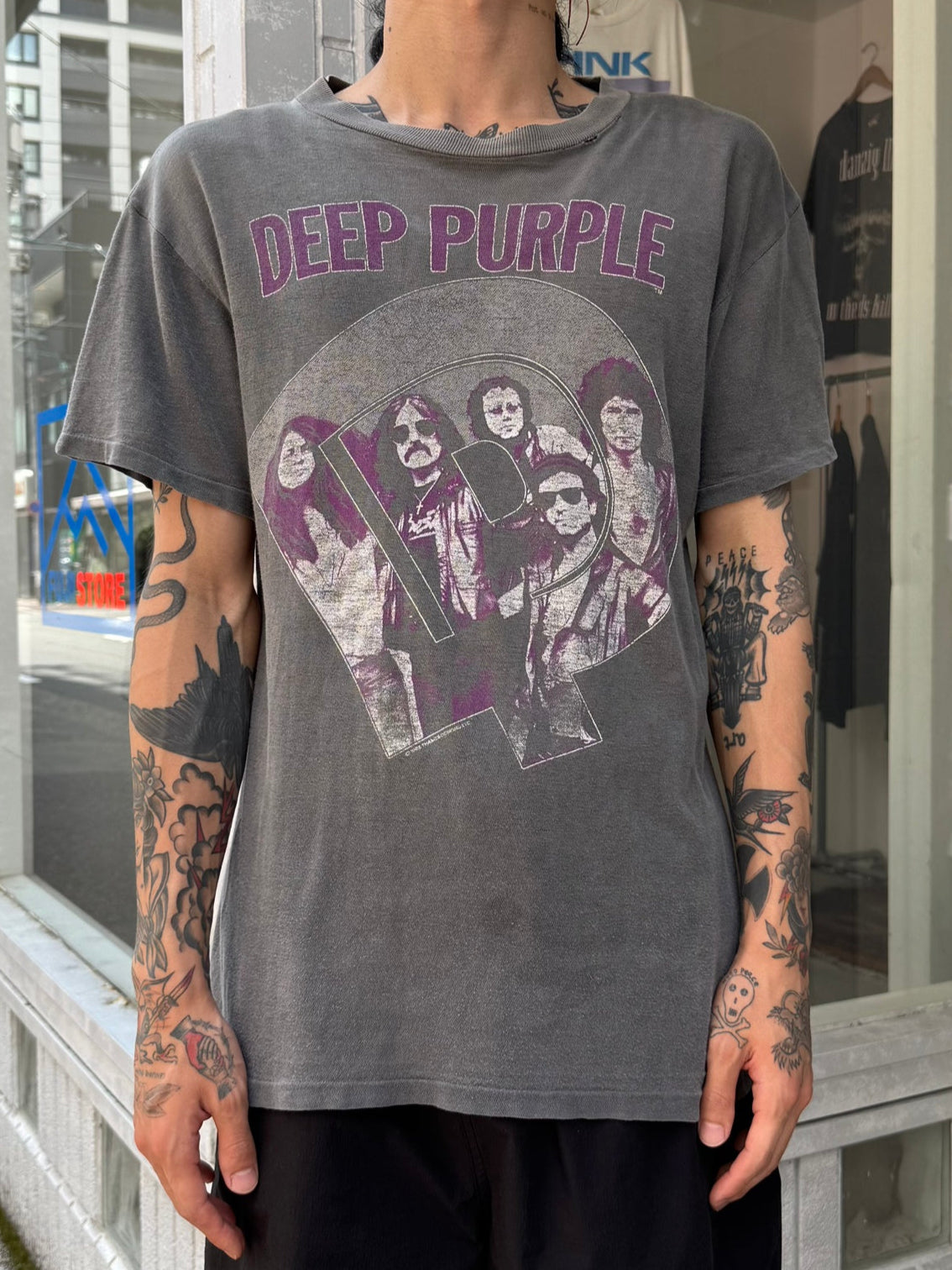 80's DEEP PURPLE「Perfect Stranger 1985」バンドTシャツ – FUJI STORE