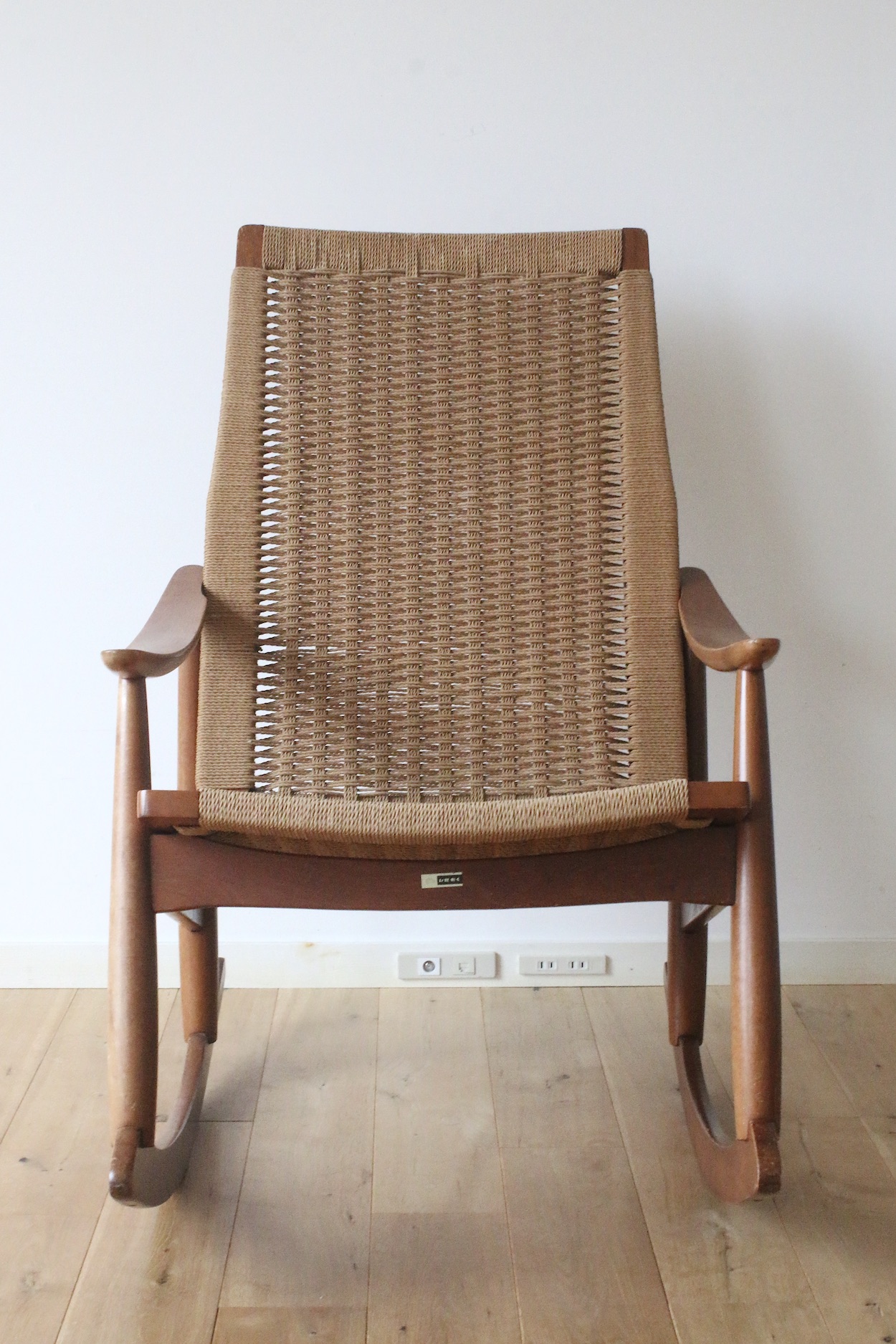 60's Japanese Modern Rocking Chair いせもく ペーパーコード