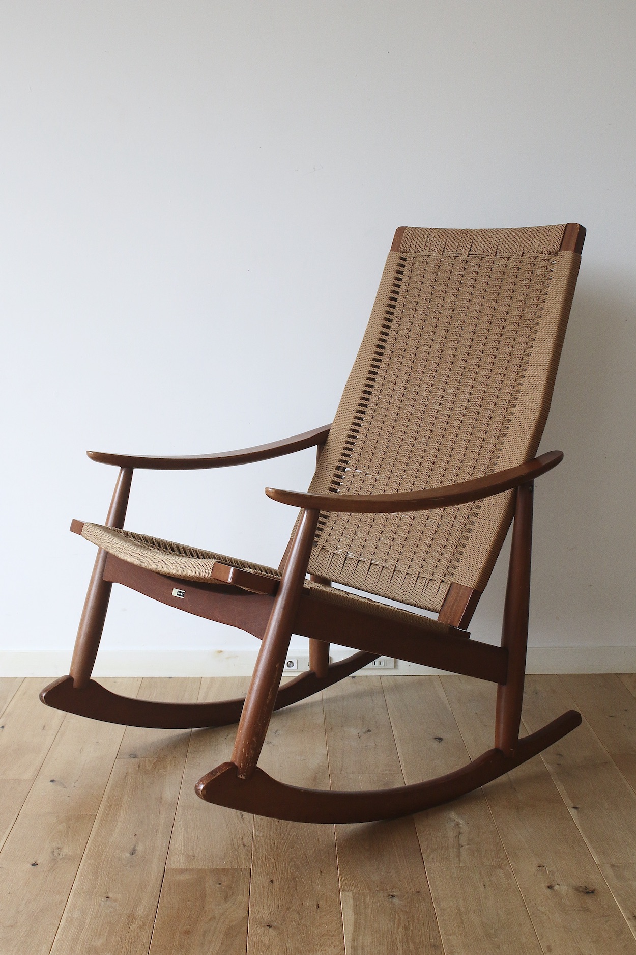 60's Japanese Modern Rocking Chair いせもく ペーパーコード