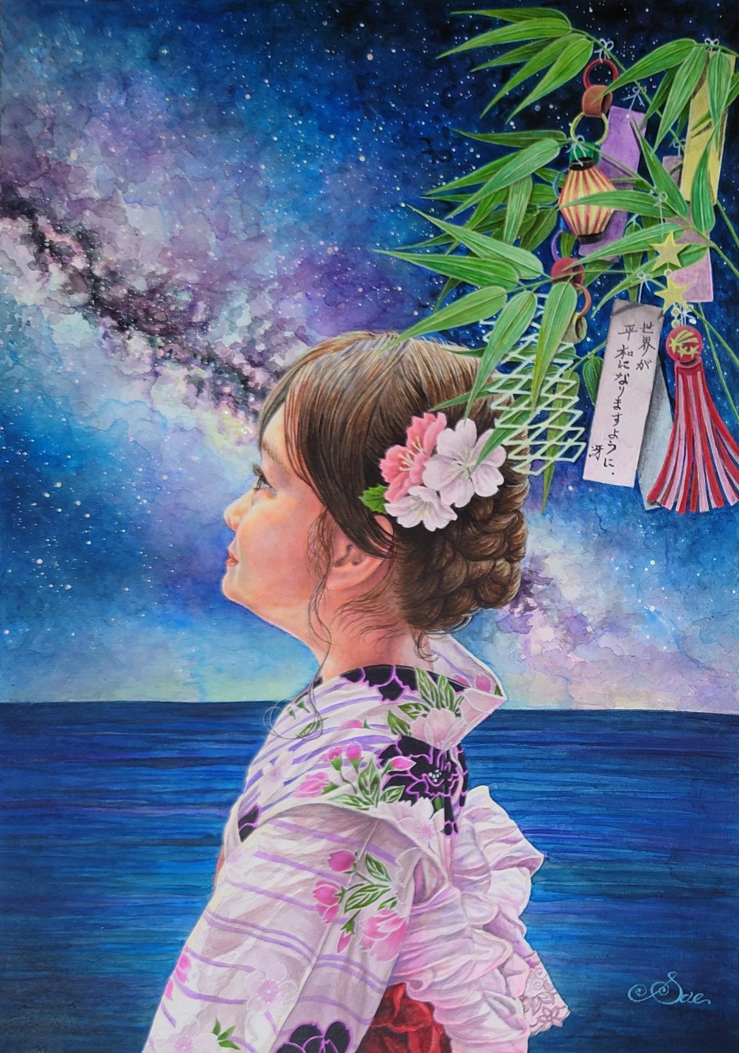 絵画の通販、購入ならFROM ARTIST/作品名：天の川銀河/作家名：簗瀬 冴