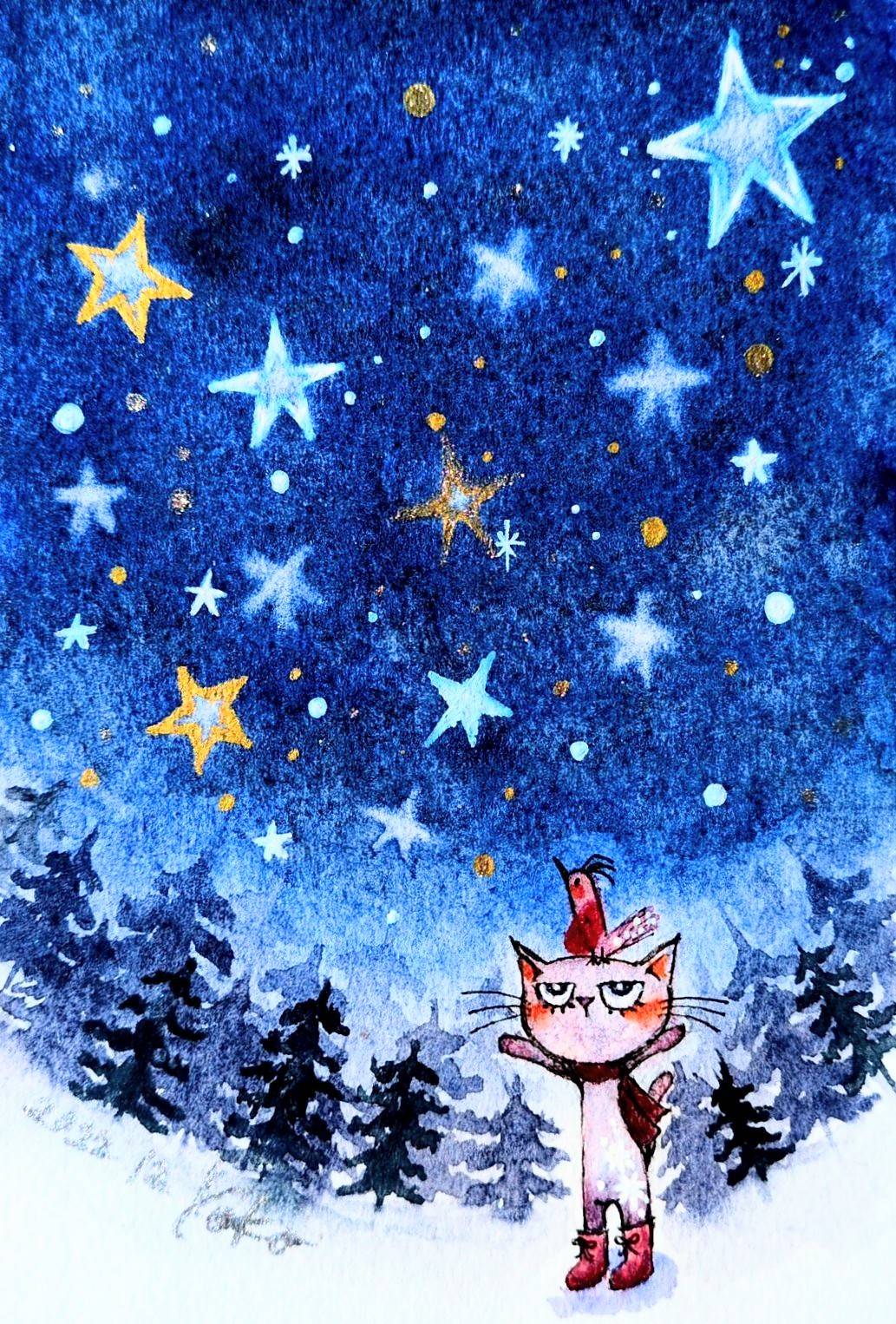 絵画の通販、購入ならFROM ARTIST/作品名：星の夜空/作家名：Yoko