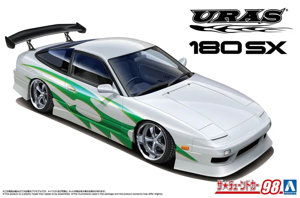 Aoshima 98 Uras RPS13 180SX 1996 Ver.2 Nissan 1/24 Model Kit - A-Z
