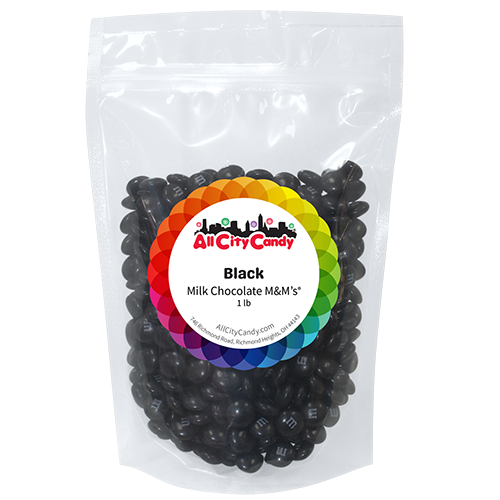 M&M Milk Chocolate Black 1 lb. Bulk Bag - All City Candy