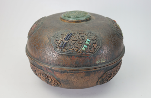 中国古玩砡象嵌蓋付銅器 | 骨董品・美術品の買取 出張買取・鑑定対応