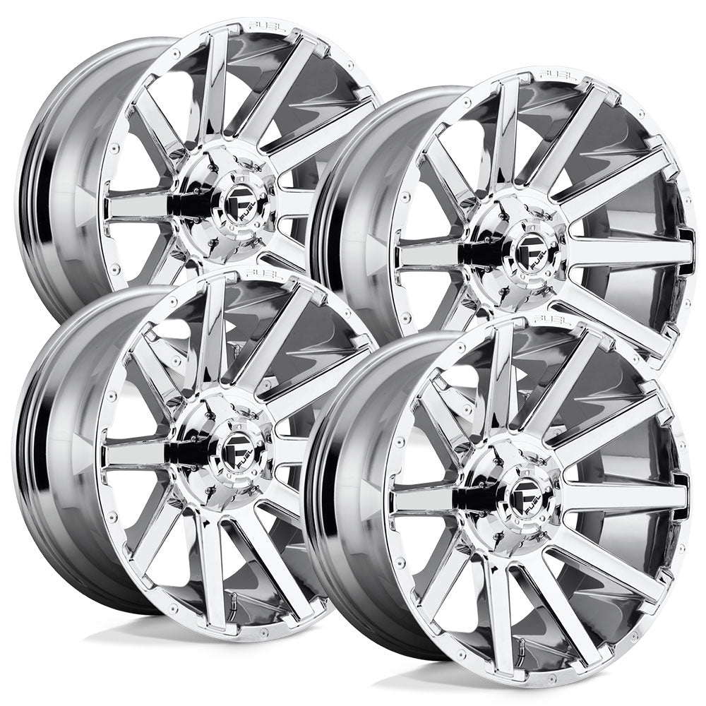 Fuel Contra D614 Chrome Aluminum Dodge Ram SRW Wheel Kit (8x6.5