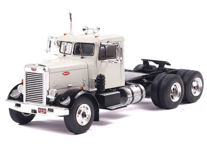 IXO Models 1955 Peterbilt 281 - White w/ Black Fenders 1/64 Scale