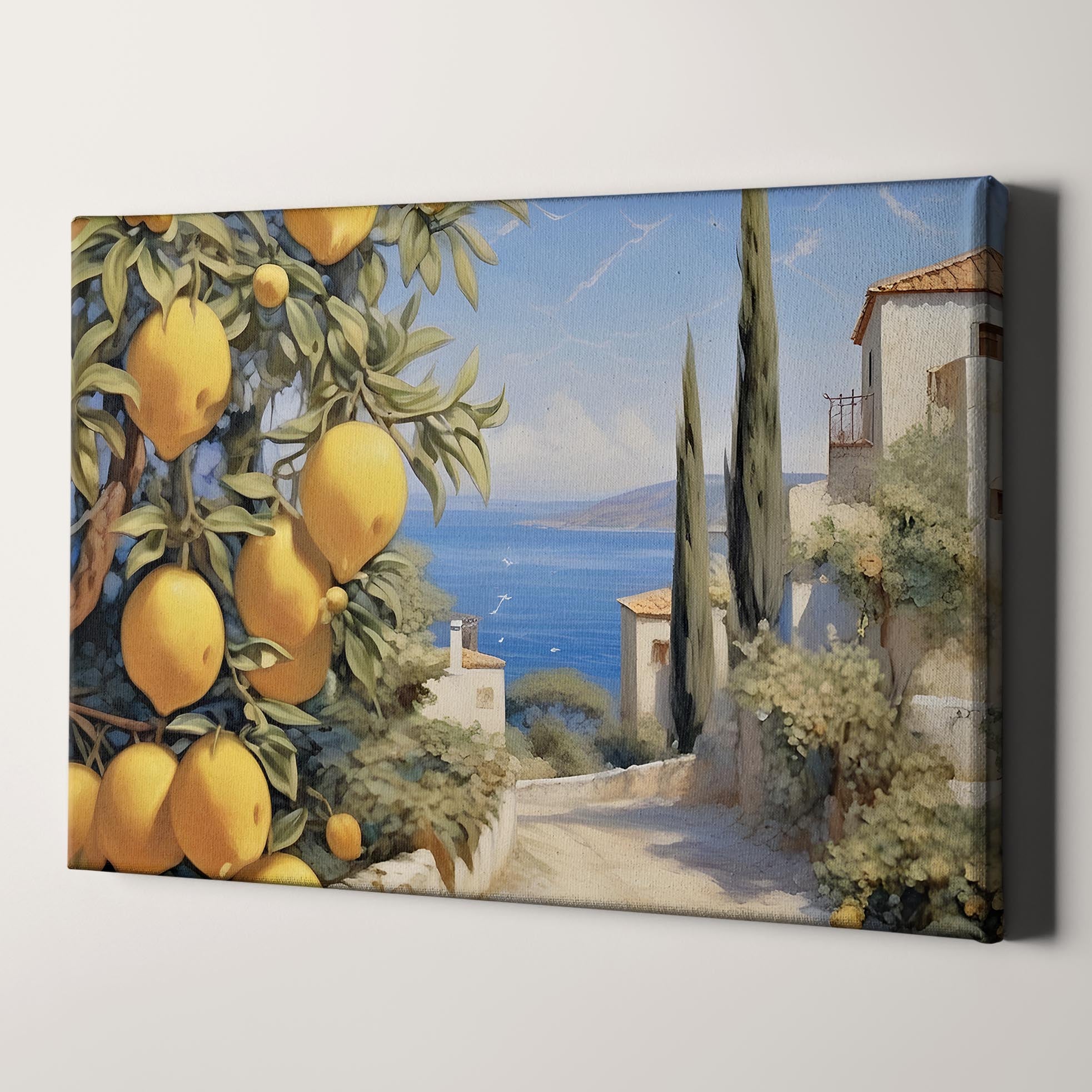 Lemon Tree On The Amalfi Coast Canvas Wall Art Prints – Big Canvas