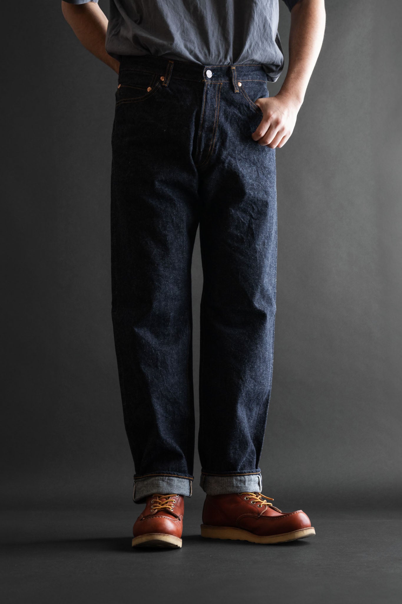 S1956W (001) ISHIKAWADAI DENIM TAPERED FIT – BIG JOHN【公式
