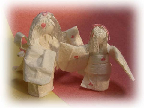 和紙人形の作り方 “How to make Japanese Washi Paper Doll” | バイク
