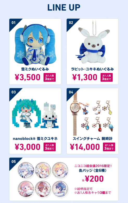 雪ミク スカイタウン】「ニコニコ超会議2016」販売グッズを公開