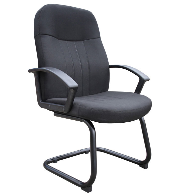 Boss Mid Back Fabric Guest Chair In Black – BossChair