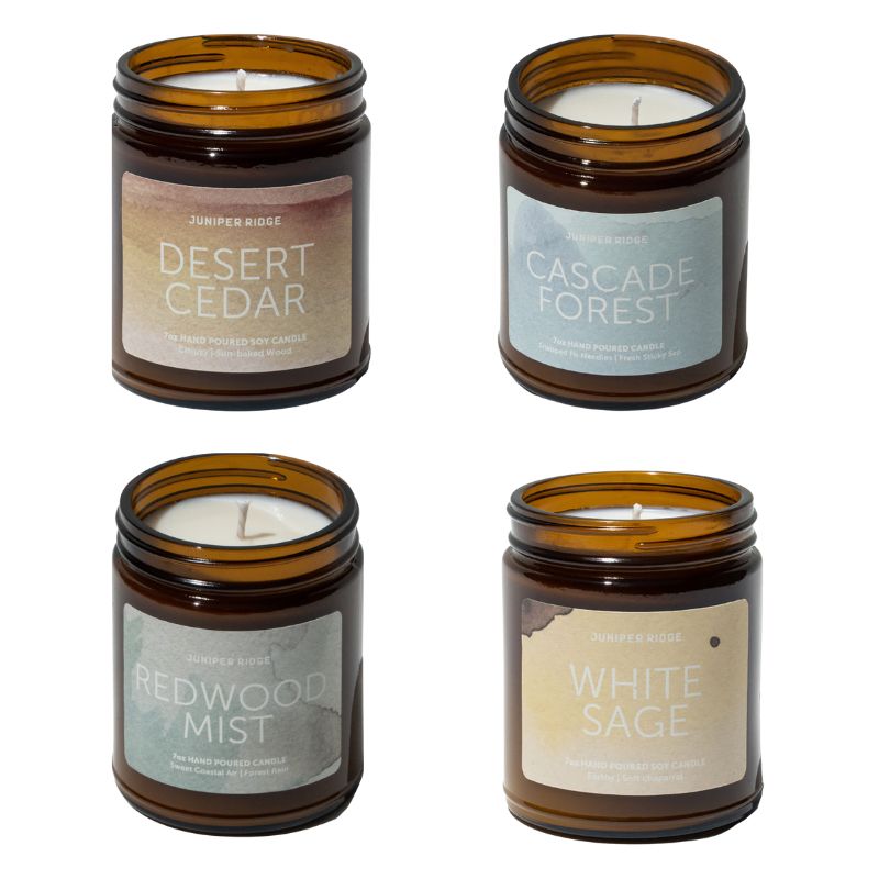 Essential Oil Mini Candle Flight – Juniper Ridge