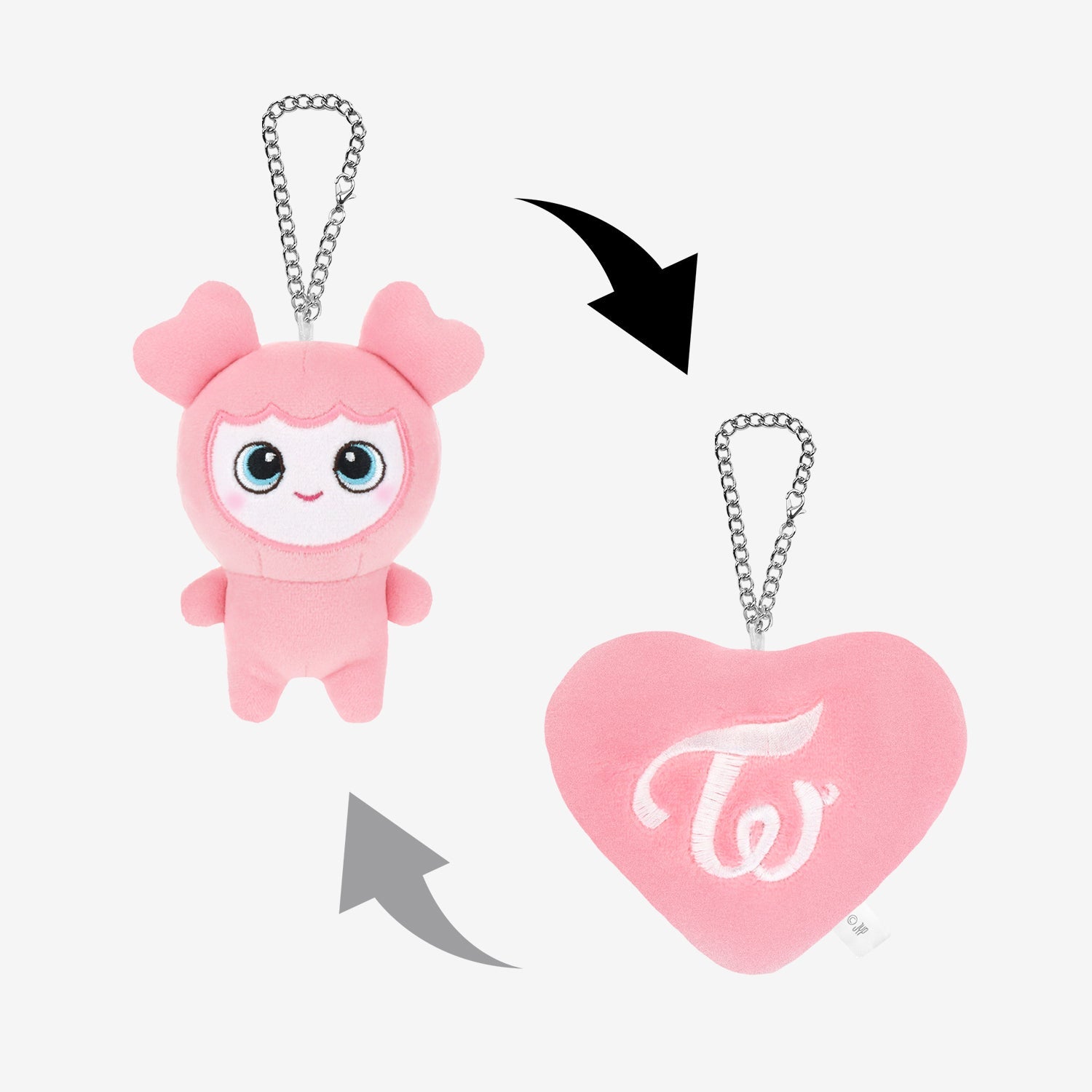 BABY LOVELYS REVERSIBLE BAG CHARM - Baby MOVELY / TWICE『THIS IS