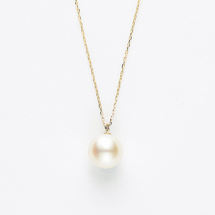 WEB限定】6月誕生石 K10 イエローゴールド あこや真珠 ネックレス