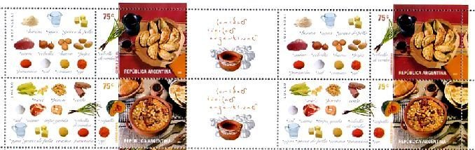 食べ物の切手｜見るからに美味しそうな世界の料理・ご馳走・点心（グルメ）